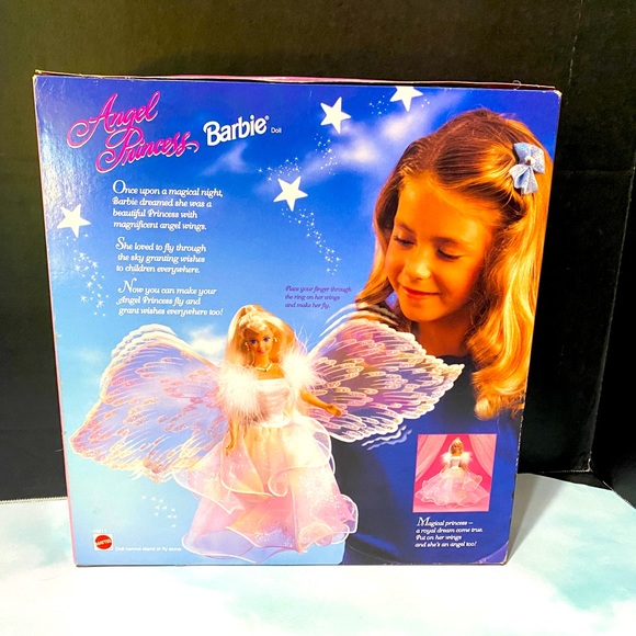 BARBIE VINTAGE. 90s ANGEL PRINCESS BARBIE IN BOX MATTEL #15911 - Picture 3 of 16